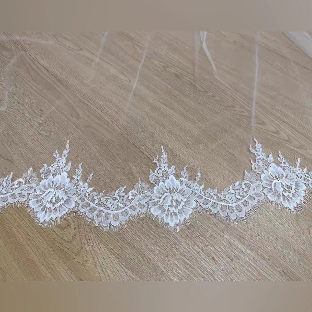 Cathedral Lace Wedding Veil with Comb